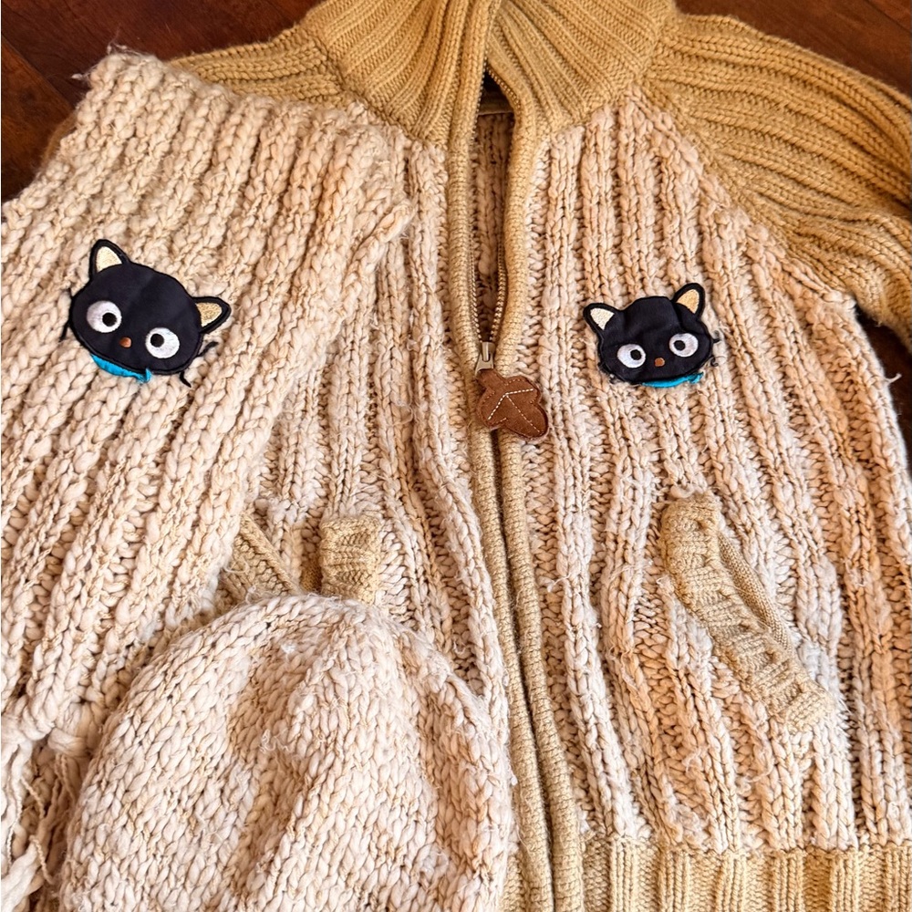 Set - Sanrio Chococat knit sweater, beanie, gloves and scarf set 2023 - Rare Y2k
